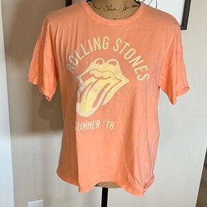 American Eagle Outfitters Orange Graphic Tee